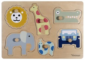 Puzzle in legno (6 pezzi) Safari - Kindsgut