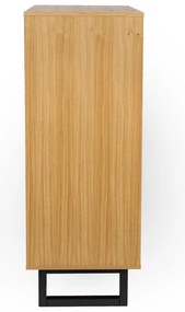 Cassettiera in rovere decorato, 40 x 123 cm Camden Herringbone - Woodman