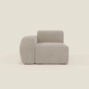 BonBon modulo terminale 105 cm sinistro o destro - tessuto smacchiabile T23 panna