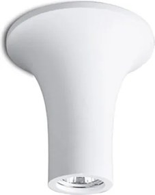 Plafoniera LED GU10 e GU5.3 in Gesso Pitturabile Rotonda Ø167x170mm