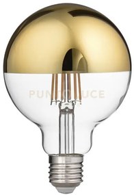 Gla301o- lampadina attacco e27 globo vetro specchiato oro d.9,5cm 2...