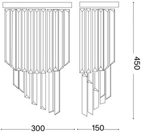 Ideal Lux - Applique di cristallo CARLTON 3xE14/40W/230V cromo lucido