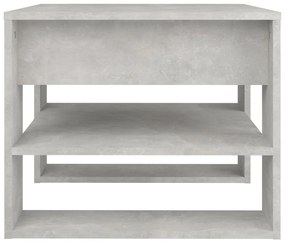 Tavolino salotto grigio cemento 55,5x55x45 cm legno multistrato