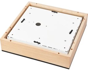 Plafoniera NATURAL SQUARE 4xE27/15W/230V 39x39 cm pino/nero