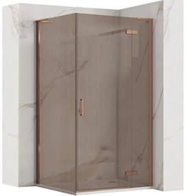 Cabina doccia REA Hugo 100x90 Copper Brush