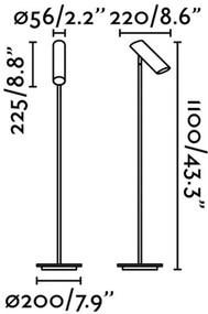 FARO 29883 - Lampada da terra LINK 1xGU10/11W/230V bianca