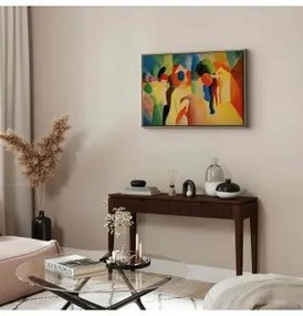 Quadro - With a Yellow Jacket (August Macke) In cornice di legno naturale 60x40