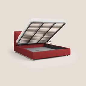Travis letto contenitore con cuscini mobili trapuntati in tessuto impermeabile T02 rosso