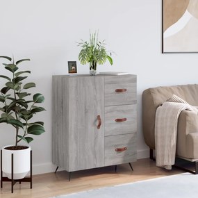 Credenza Grigio Sonoma 69,5x34x90 Cm İn Legno Multistrato /