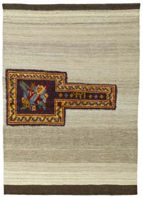 Kilim Tappeto 100 x 140 Beige (Iran) Tessuto A Mano