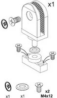 Cerniera di ricambio per porta New Plus cod 84110