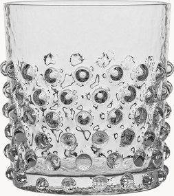 Set di 2 bicchieri in vetro soffiato Hobnail