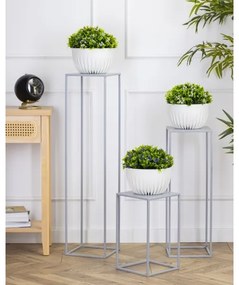 Portafiori 100x24 cm grigio