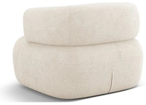 Poltrona beige in tessuto bouclé Jenny - Micadoni Home