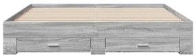 Giroletto cassetti grigio sonoma 200x200 cm legno multistrato