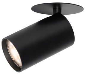 Set di 6 faretti da incasso moderni neri GU10 50mm - Chels