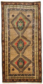 Gabbeh Tappeto 200x100 Nero (Iran) Annodato A Mano