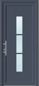 Portoncino d'ingresso in pvc 10012 L 86 x H 212 cm antracite apertura destra