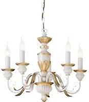 Lampadario Classico Firenze Materie Plastiche Bianco 5 Luci E14