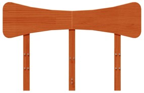 Testiera marrone cera 120 cm in legno massello di pino