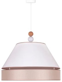 Duolla - Lampadario a sospensione con filo AVIGNON 1xE27/15W/230V diametro 60 cm bianco/beige