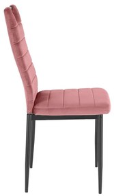 Sedie da pranzo rosa scuro in velluto set di 2 pz Mandy - Støraa