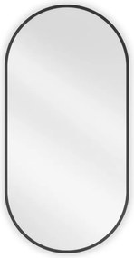 Mexen Loft specchio da bagno ovale 90 x 45 cm, cornice nera - 9851-090-045-000-70