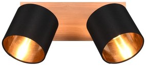 Faretto nero/di colore naturale ø 12 cm Tommy – Reality