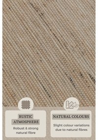 Tappeto beige in misto iuta tessuto a mano 60x90 cm Handloom – Hanse Home