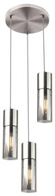Globo 21000-3HN - Lampadario a sospensione con filo ANNIKA 3xE27/25W/230V diametro 30 cm cromo