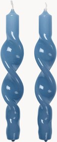 Set di 2 candele da tavolo fatte a mano Twist