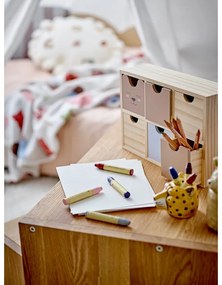 Organizer per bambini in legno di colore naturale 27x8x18 cm Calle - Bloomingville Mini