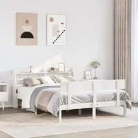 Letto senza Materasso Bianco 160x200 cm Legno Massello di Pino 3306624