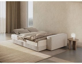 Divano letto in tessuto bouclé beige 247 cm Jodie - Micadoni Home