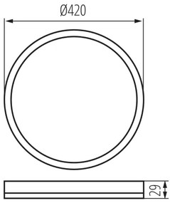 Kanlux 31516 - Plafoniera LED da soffitto AZPO LED/22W/230V Ø 42 cm IP54 bianca