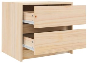 Comodini 2 pz 40x31x35,5 cm in Legno Massello di Pino