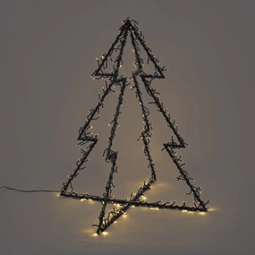 Albero di Natale nero con LED IP44 - Brilli