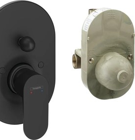 Rubinetto per vasca getto aerato monocomando Stamis nero opaco HANSGROHE