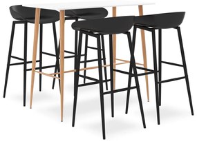 Set Da Bar 5 Pz Bianco E Nero /