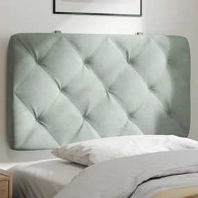 Cuscino Testiera Grigio Chiaro 90 Cm İn Velluto /