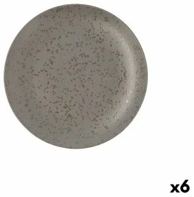 Piatto da pranzo Ariane Oxide Grigio Ceramica Ø 24 cm (6 Unità)