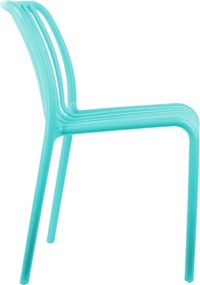 Sedia da pranzo turchese in plastica Glee – Leitmotiv