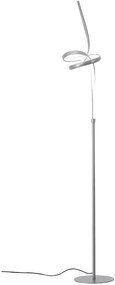 Lampada da terra LED Malika argento, luce bianco naturale 1570 lumen NOVECENTO