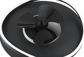 Plafoniera LED nera opaca Sortland – Trio