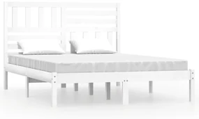 Giroletto bianco in legno massello di pino 140x190 cm