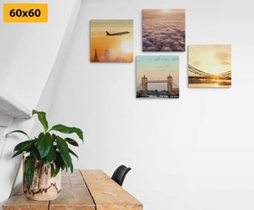 Set di quadri – Londra con alba
