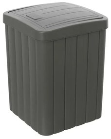 Pattumiera bagno antracite in plastica 10 lt con coperchio basculante Buzz