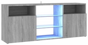 Mobile porta tv con luci led grigio sonoma 120x30x50 cm