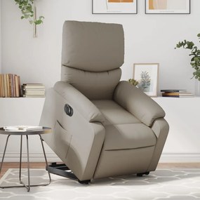 Poltrona Alzapersona Reclinante Elettrica Cappuccino Similpelle /