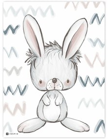 Quadri per la camera dei bambini - Coniglietto grigio | Inspio